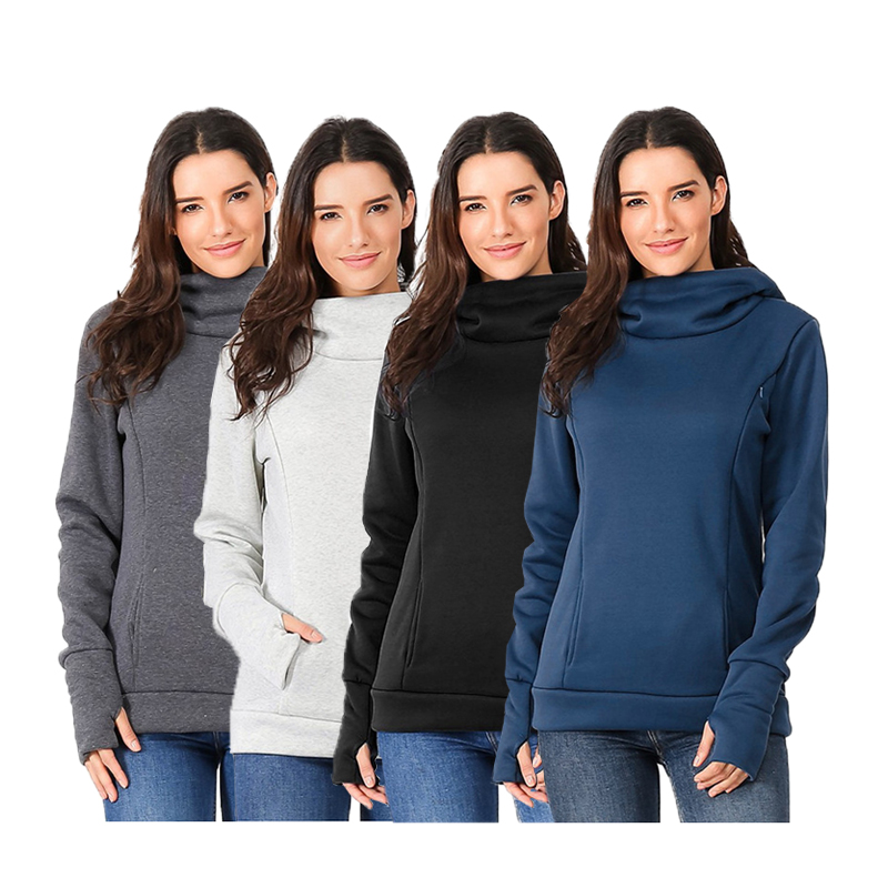 Solid värvi trükitud hooded õde hoodie Top
