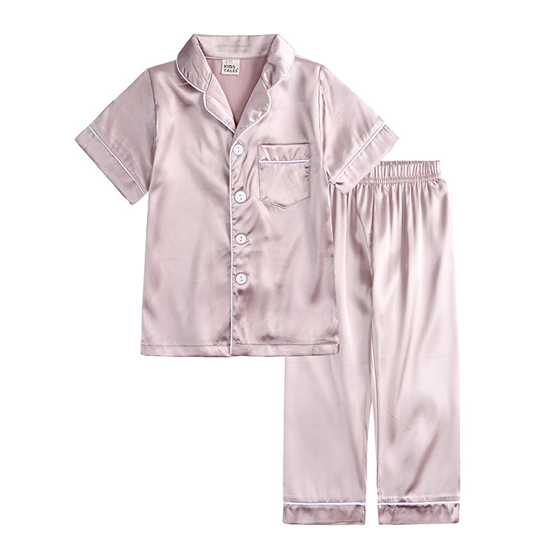 Custom Logo Satin Kids’ Pižaama Set mitu värvi saadaval